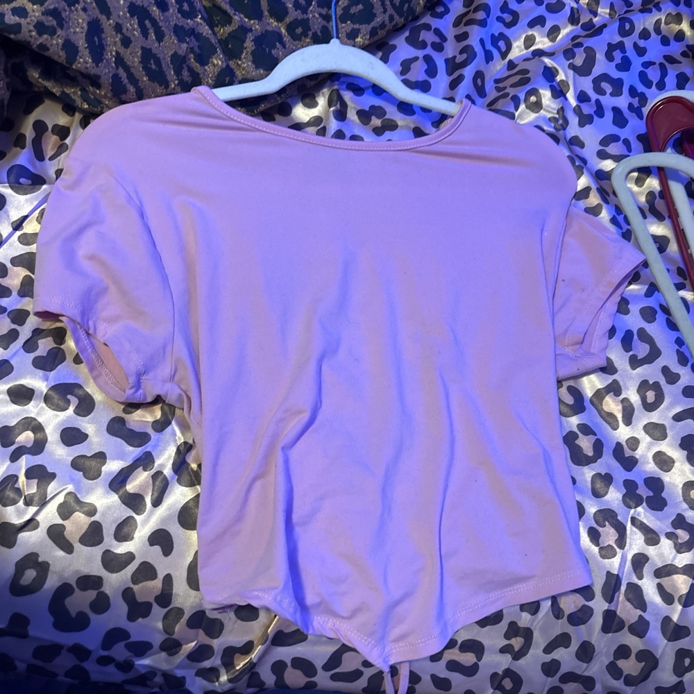 Pink Women's open back Top